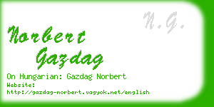 norbert gazdag business card